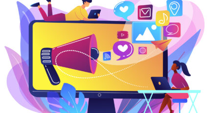 Social media marketing concept vector illustration. Social media marketing concept vector illustration.